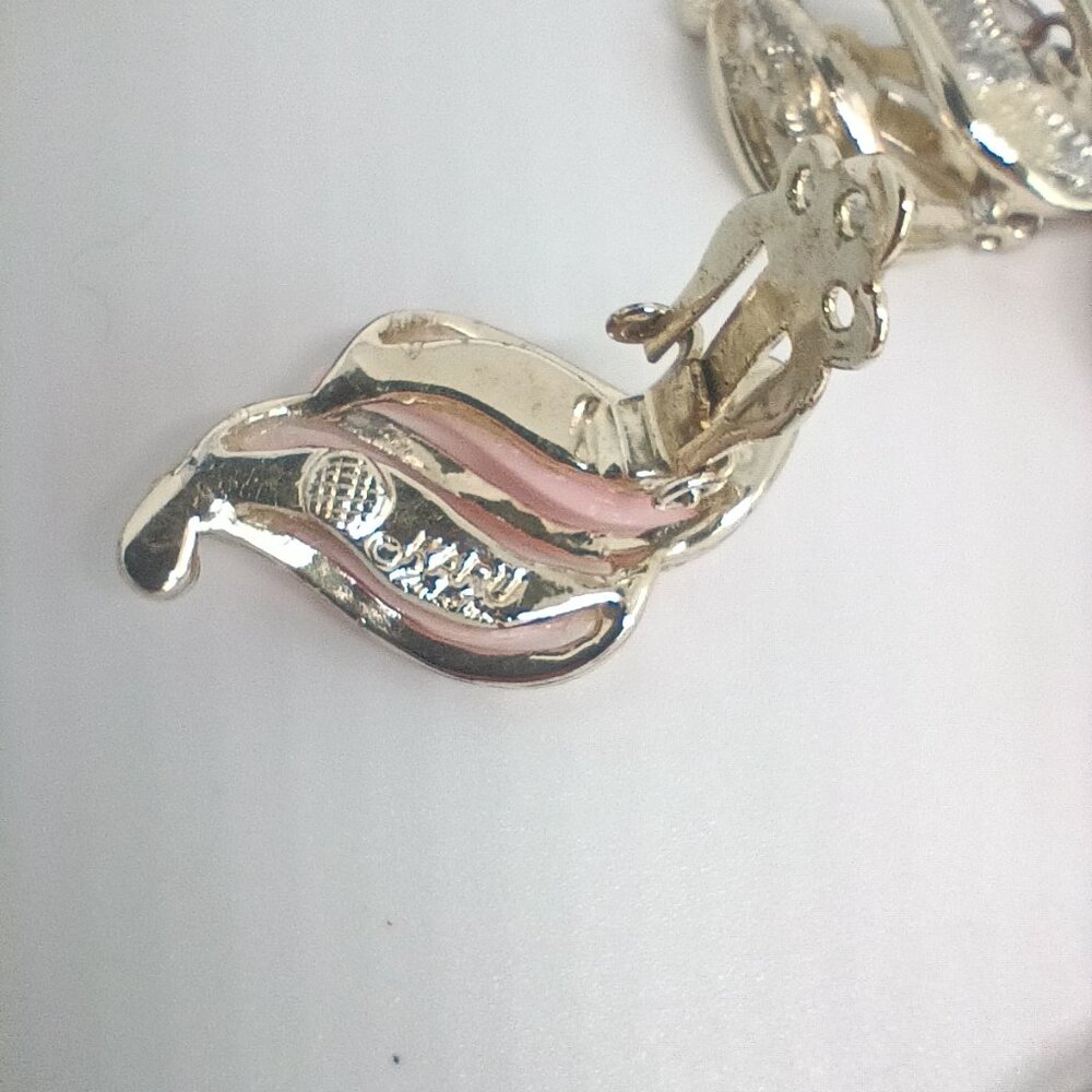 Vintage KARU ARKE Pink Moonglow Thermoset Necklace -16” Rare Beauty ~ MCM - Picture 5 of 8